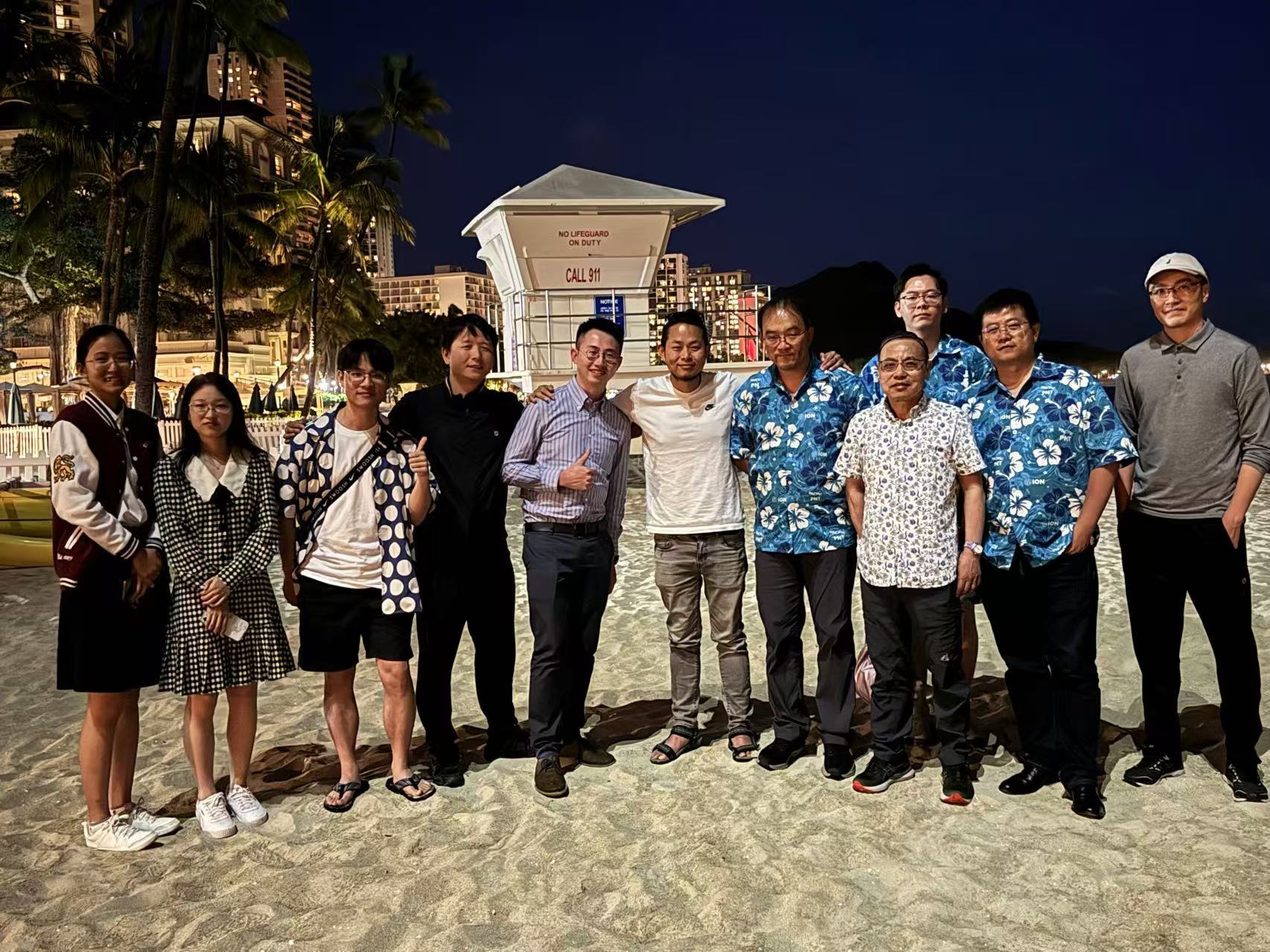 Conference colleagues gathering in Honolulu during Pacific PNT 2024